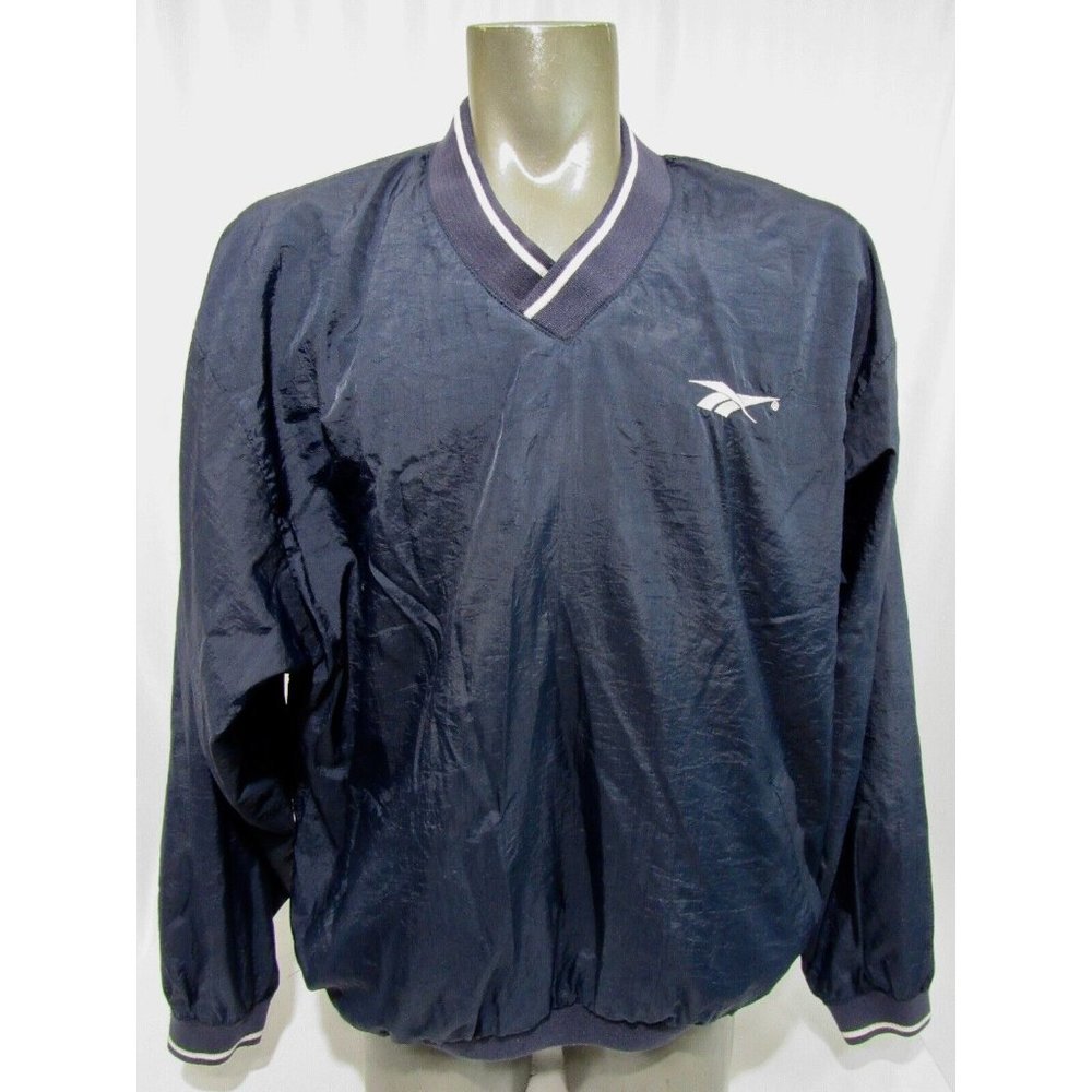 Reebok Golf Classic Vintage 90s Windbreaker Pullover Parachute Blue Mens L